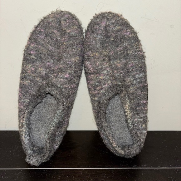 Haflinger Shoes - Haflinger Wool Slippers | Womens Size 41 | Gray Multicolor House Shoes Comfort